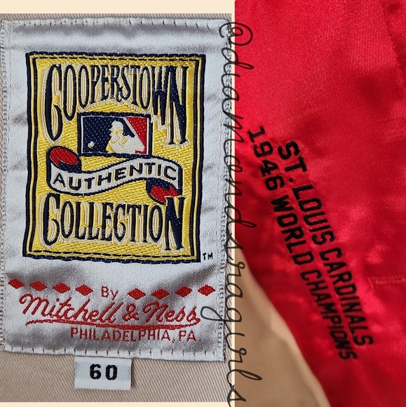 MITCHELL & NESS St. Louis Cardinals Cooperstown Collection VTG Jacket Sz 60 EUC - Picture 6 of 15